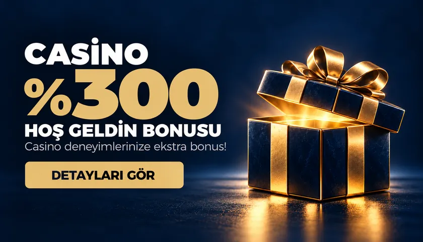 «%300 CASİNO HOŞ GELDİN BONUS» kartı, Savoybetting promosyon sayfası, 9 Ekim 2026 Savoybetting %300 casino hoş geldin bonusu görseli: hediye kutusu